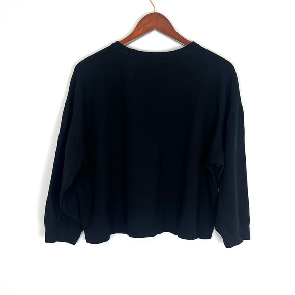 Aritzia The Group Babaton Basic Crewneck Sweatshirt Black Size 2 - Picture 5 of 6
